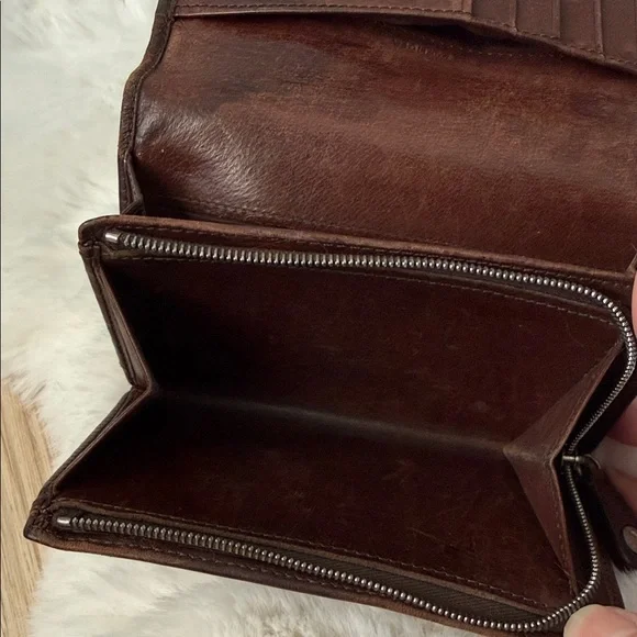 Vintage Y2K Coach Mahogany Brown Leather Billfold Wallet - Picture 12 of 17